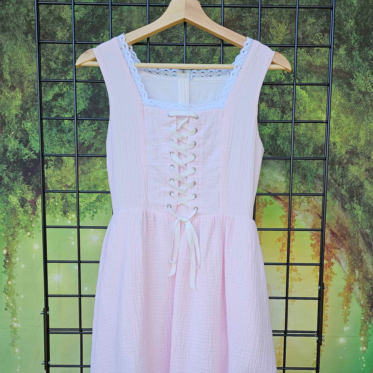 Fairy in the Woods Cottagecore Dress Pink