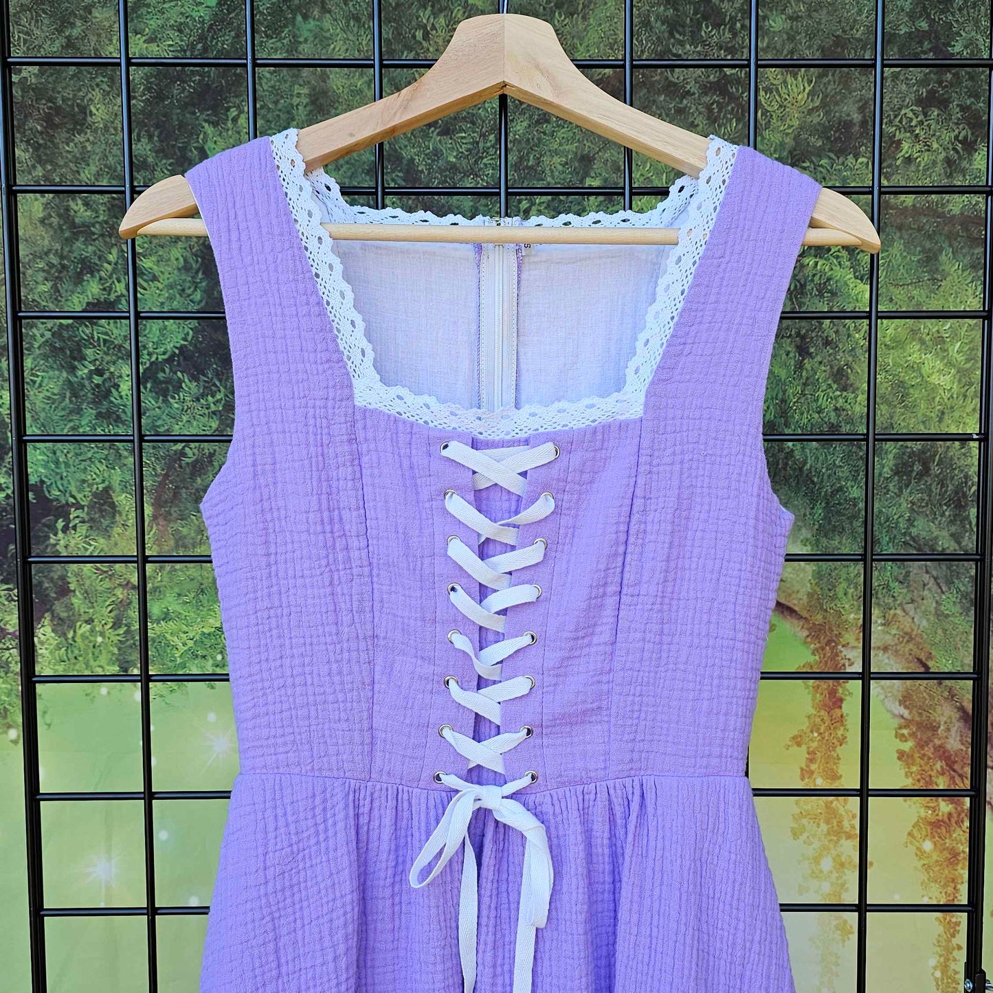 Fairy in the Woods Cottagecore Dress Purple