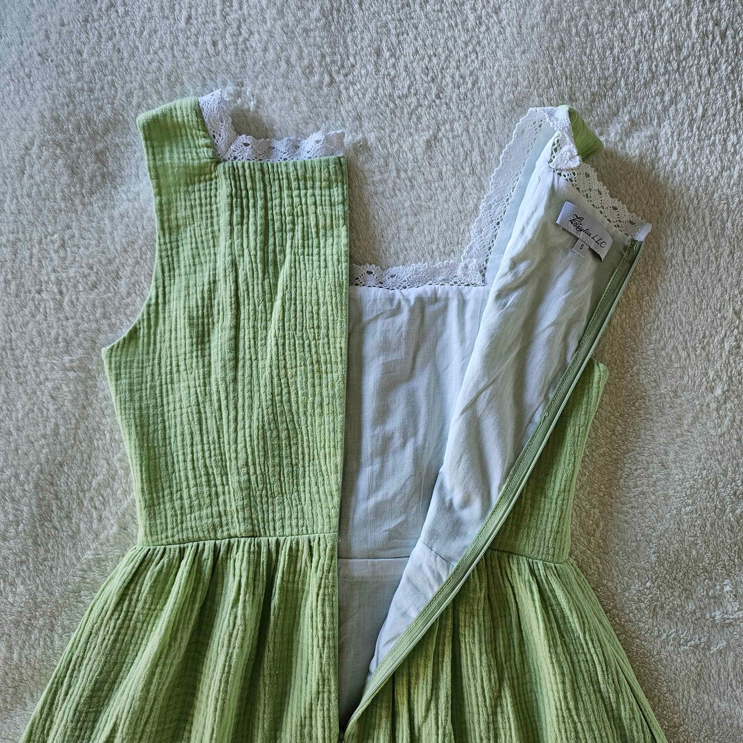 Fairy in the Woods Cottagecore Dress Green