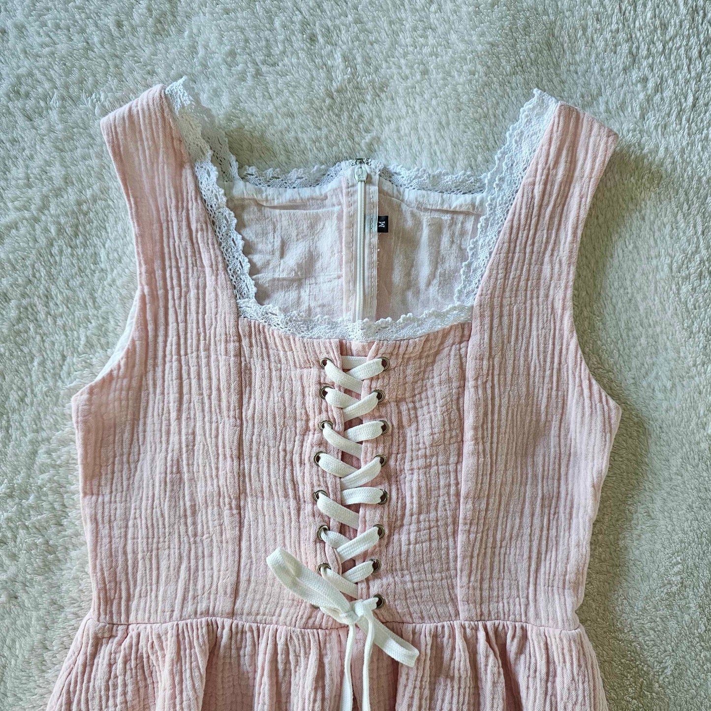 Fairy in the Woods Cottagecore Dress Pink