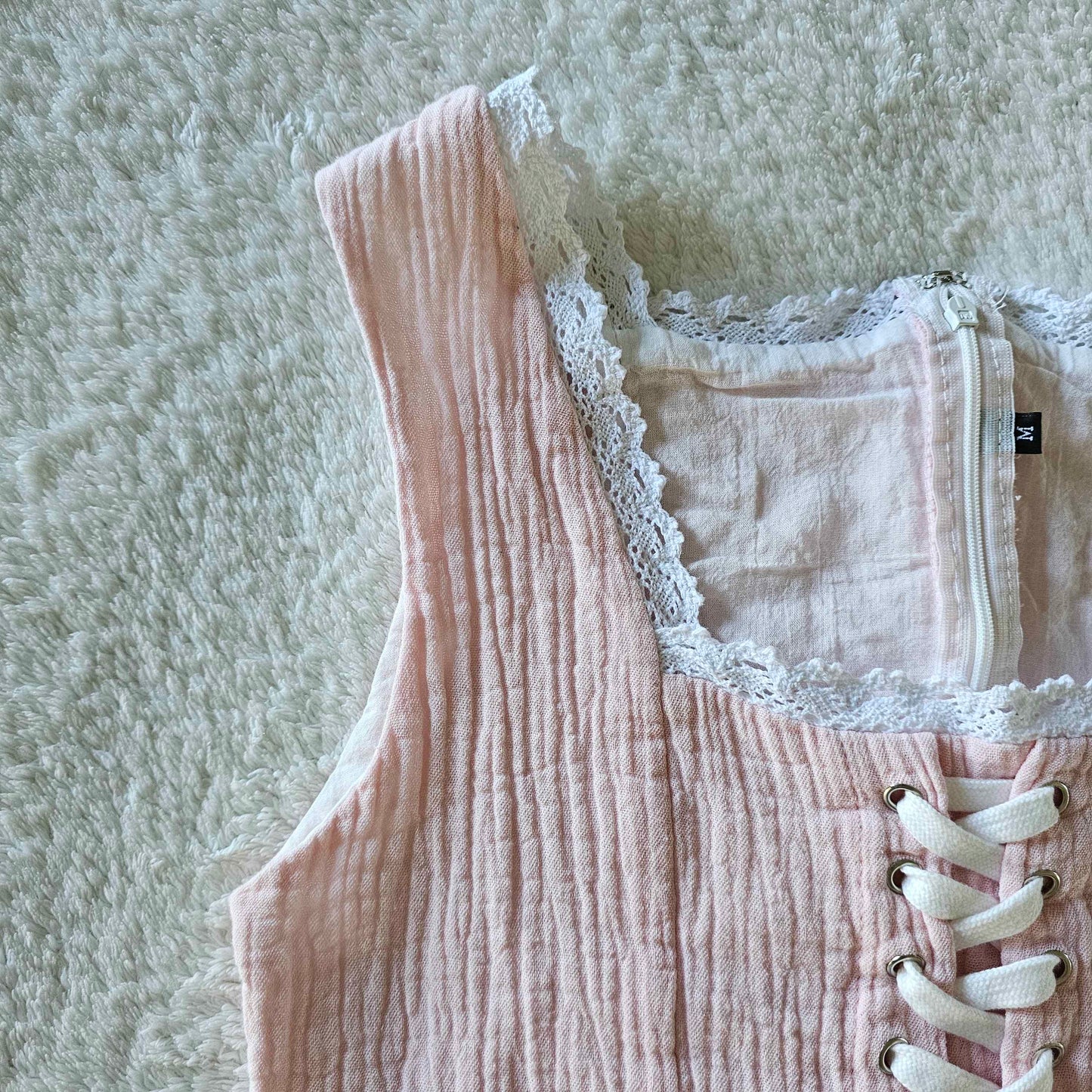 Fairy in the Woods Cottagecore Dress Pink