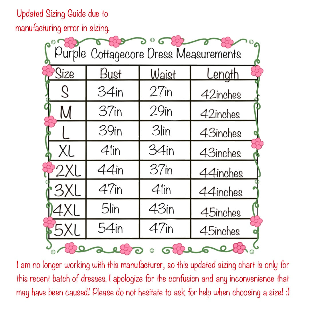 Fairy in the Woods Cottagecore Dress Purple