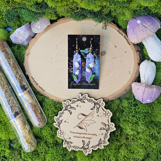 Lavender Lily of the Valley Earrings