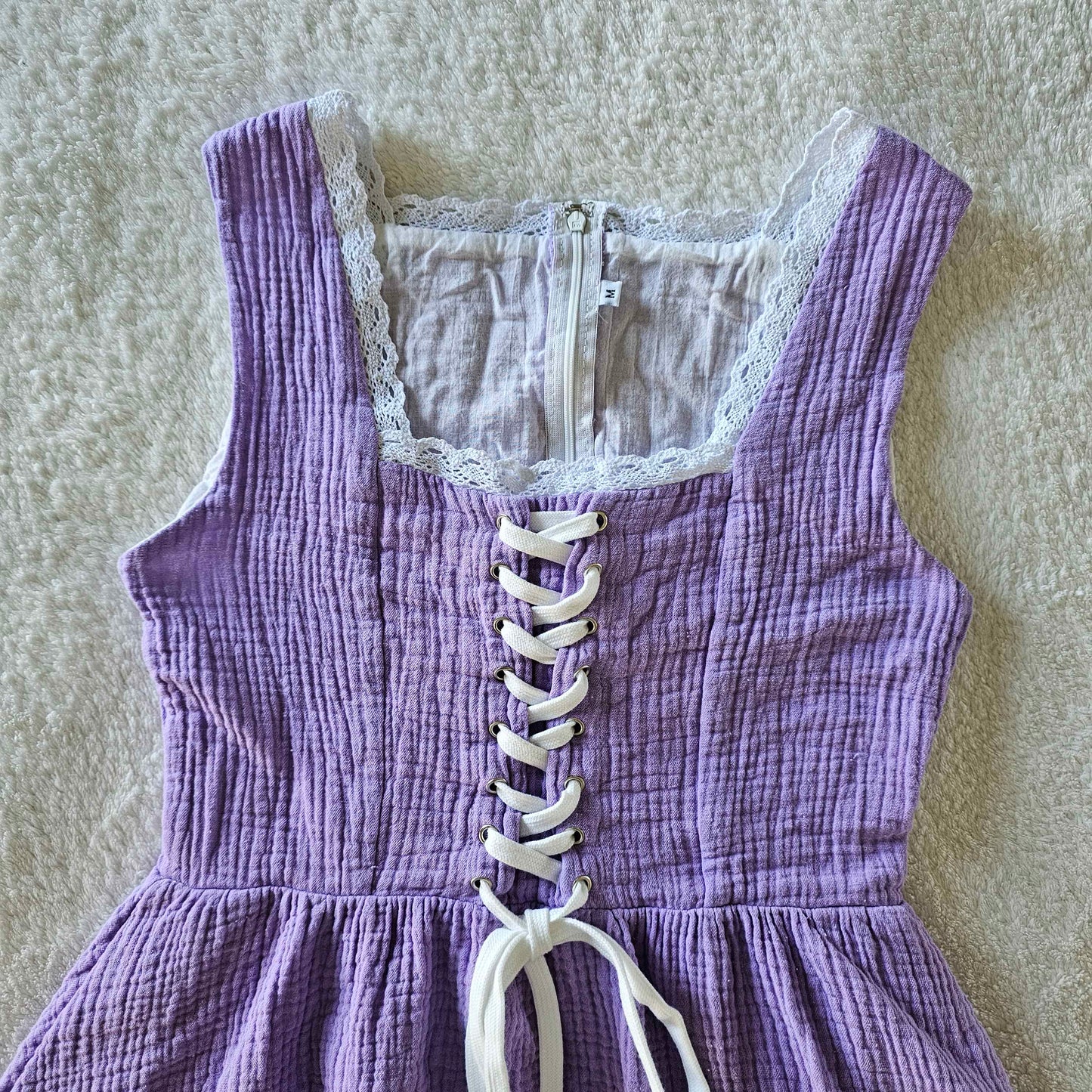 Fairy in the Woods Cottagecore Dress Purple