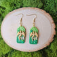 Forest-Dwelling Golden Dragon Handmade Clay Earrings