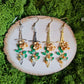 Yellow Floral Fantasy Sword Clay Earrings