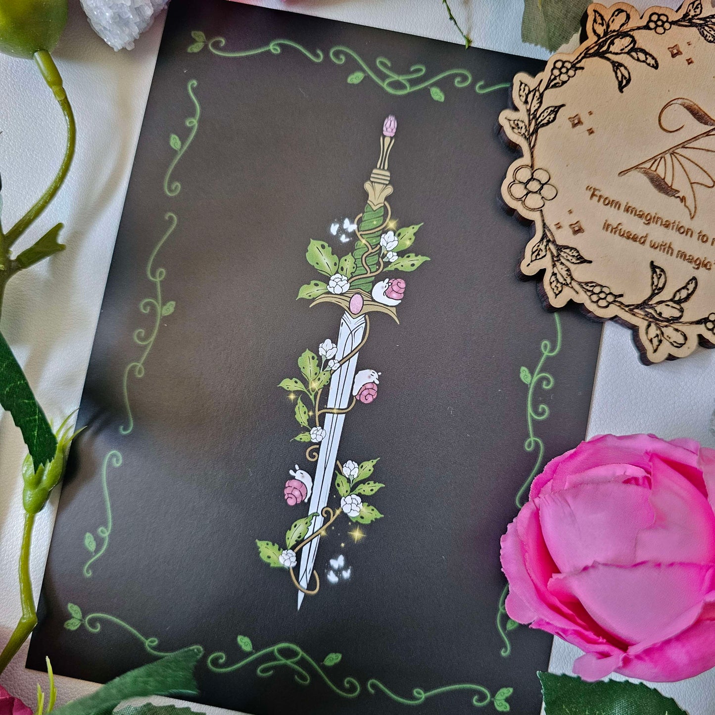 Faebloom Sword Art Print