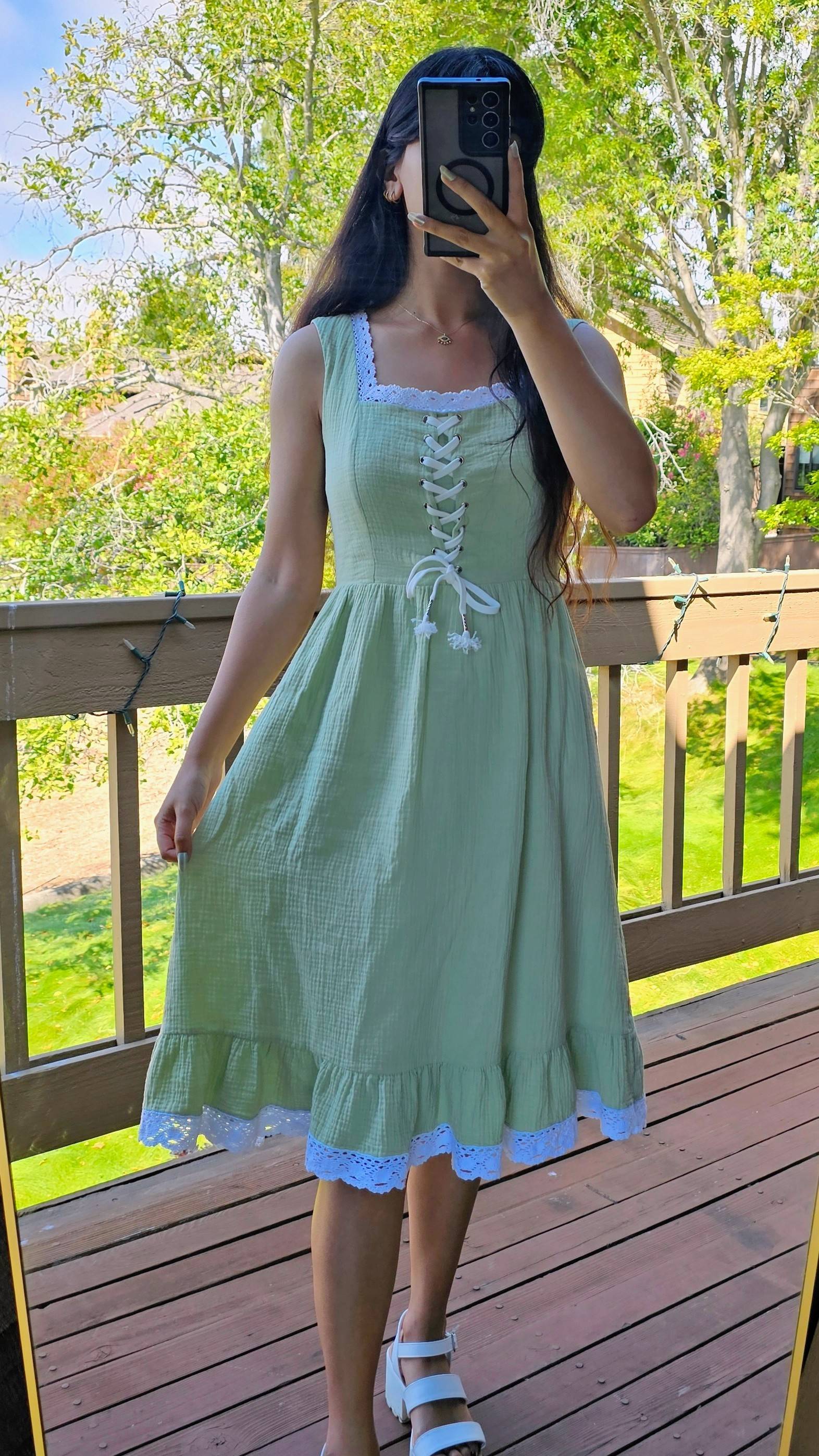 Fairy in the Woods Cottagecore Dress Green – Zaylia Boutique