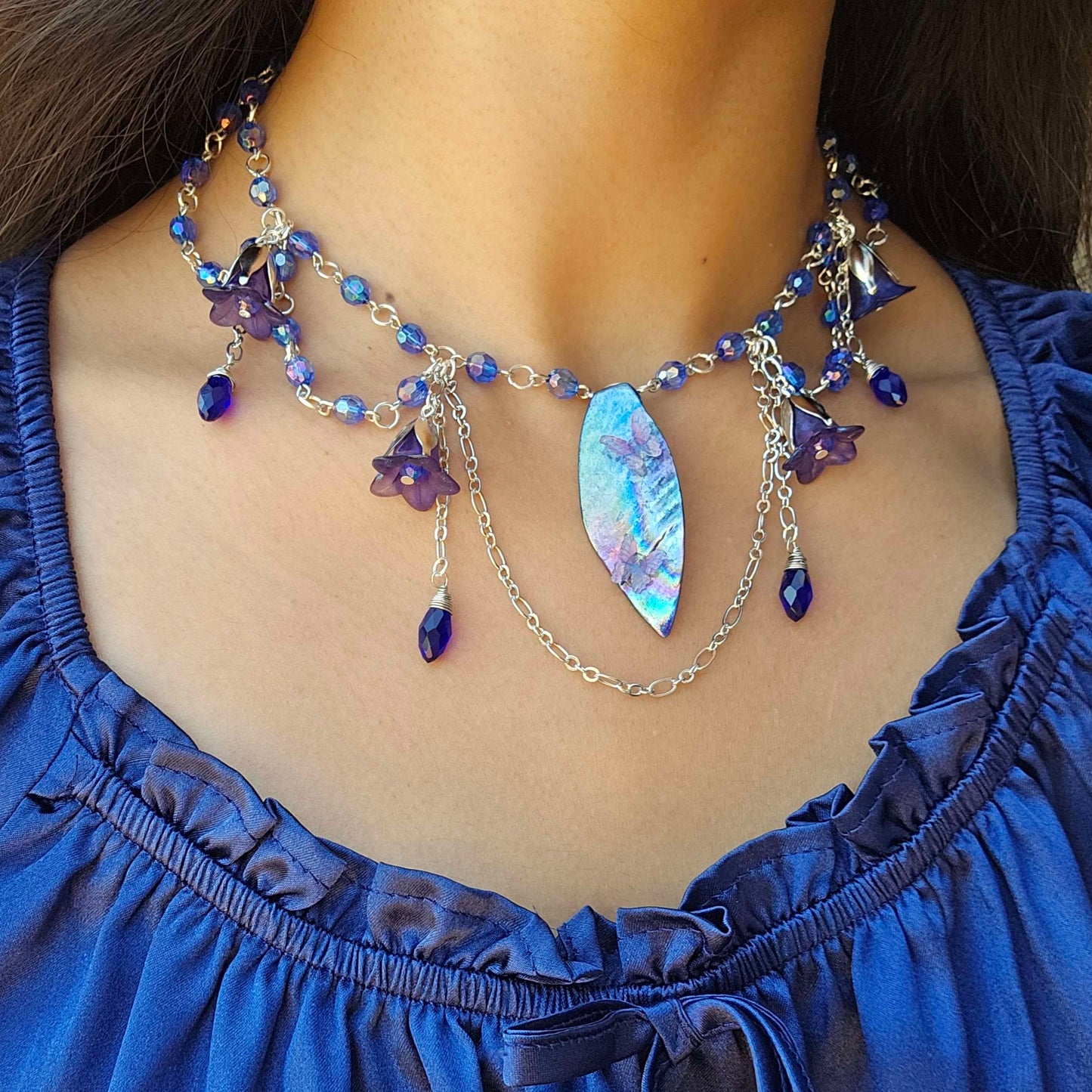 Water Fairy Beaded Choker Necklace
