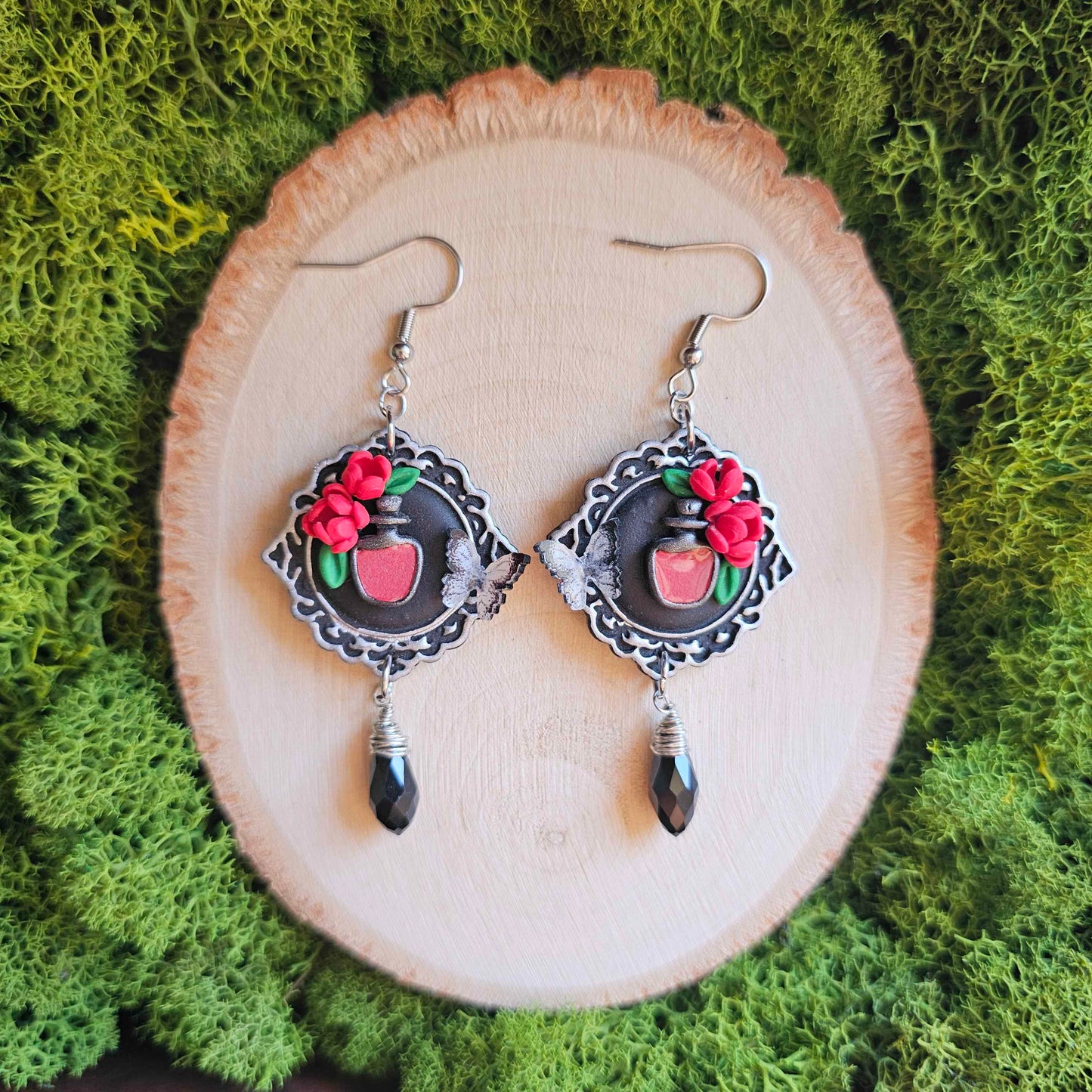 Medieval Knight's Potion Clay Earrings