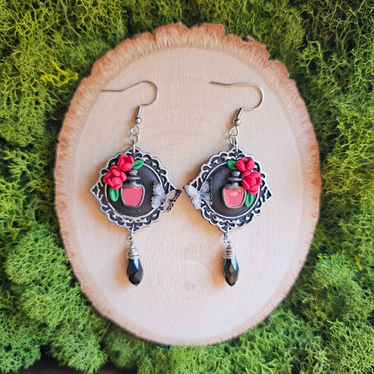 Medieval Knight's Potion Clay Earrings