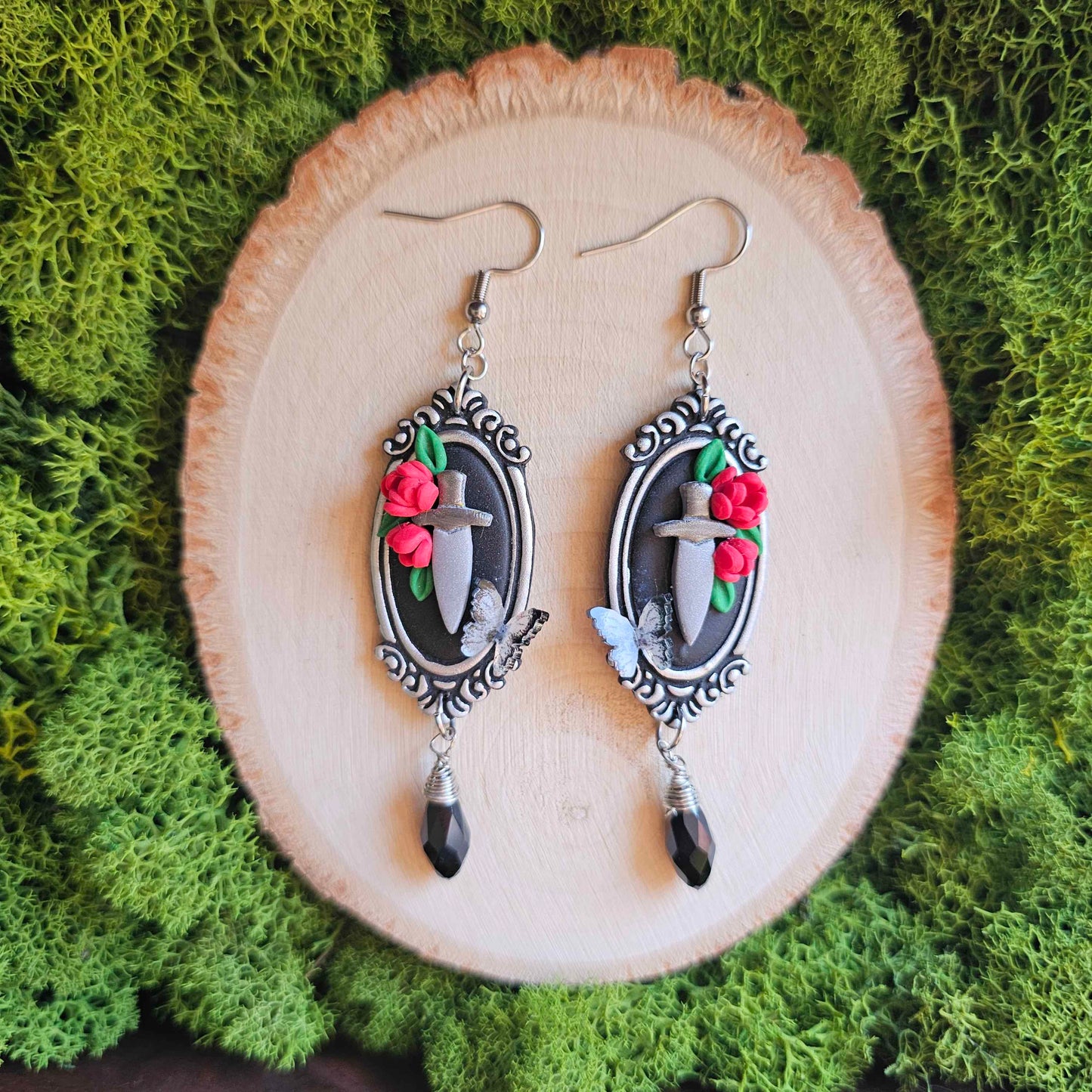 Medieval Knights Sword Clay Earrings