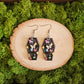 Witches Coffin Bookshelf Handmade Clay Earrings