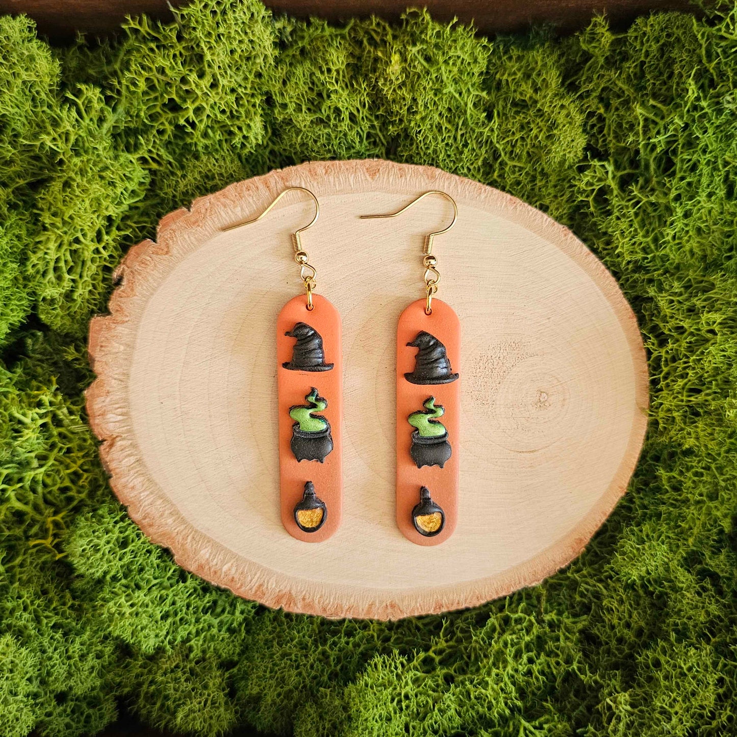Witchy Handmade Clay Earrings