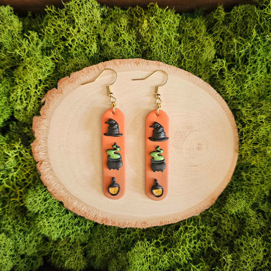Witchy Handmade Clay Earrings