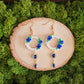 Blue Floral Handmade Clay Earrings
