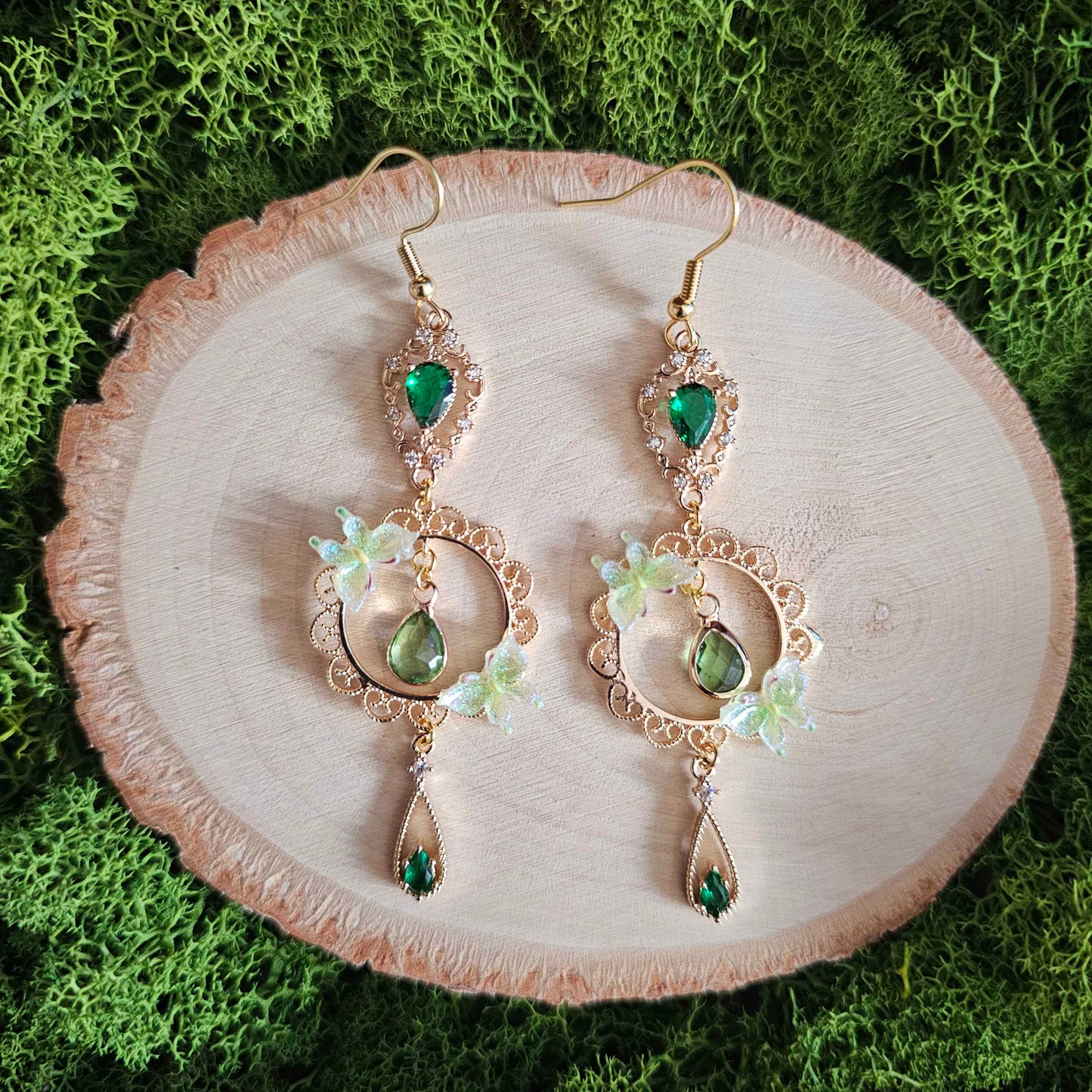 Green Fairytale Earrings