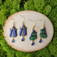 Wizard Frog and Wizard Cat Handmade Clay Earrings