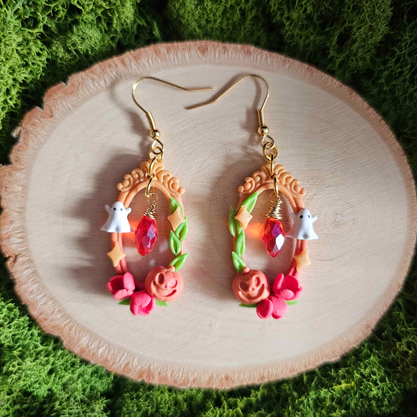 Autumn Inspired Halloween Handmade Clay Earrings