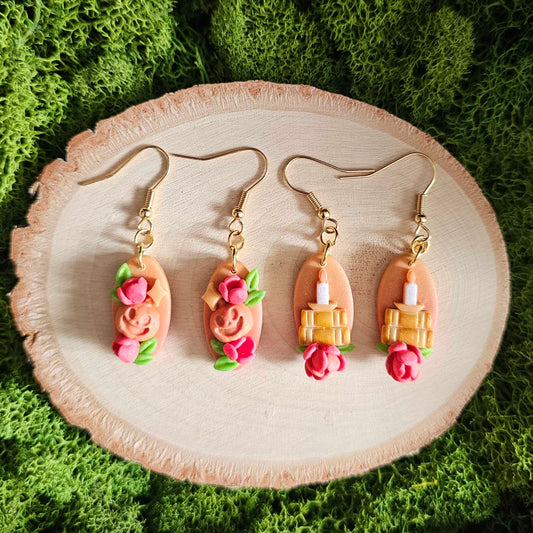 Autumn Inspired Handmade Clay Earrings