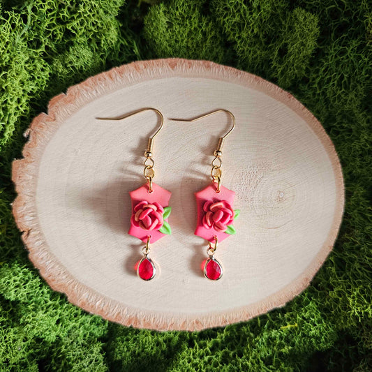 Autumn Inspired Floral Handmade Clay Earrings