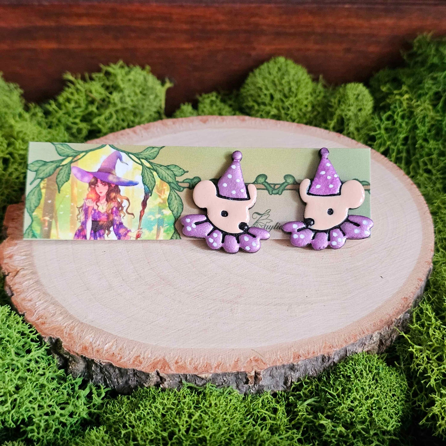 Whimsical Animal Stud Handmade Clay Earrings