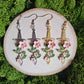 Light Pink Floral Sword Earrings