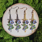 Light Purple Floral Sword Earrings