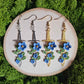 Light Blue Floral Sword Earrings