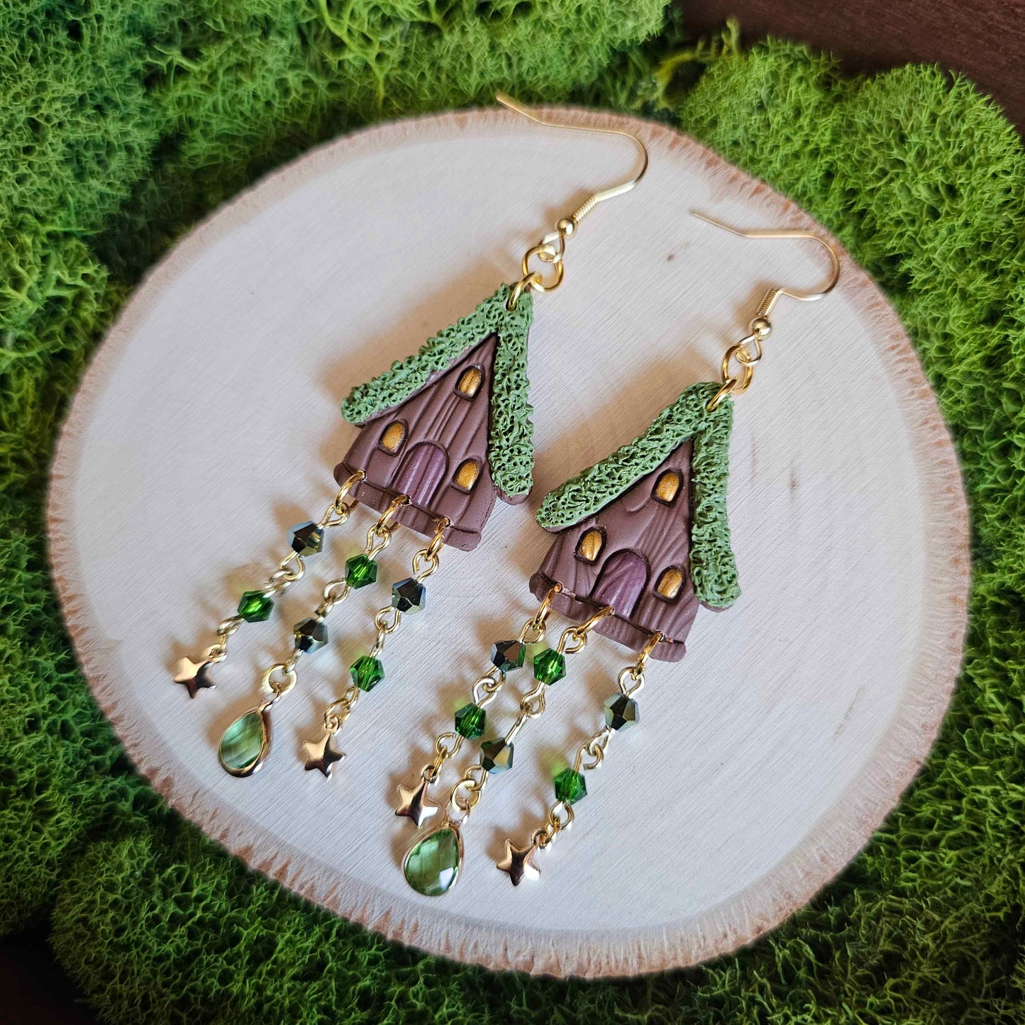 Mossy Cottage Handmade Clay Earrings