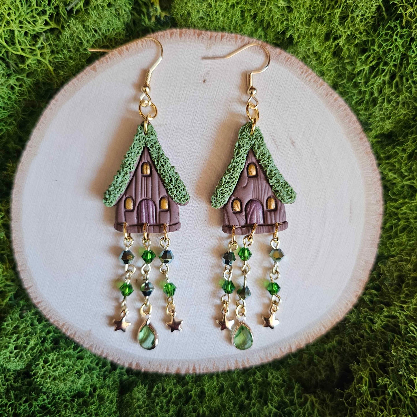 Mossy Cottage Handmade Clay Earrings