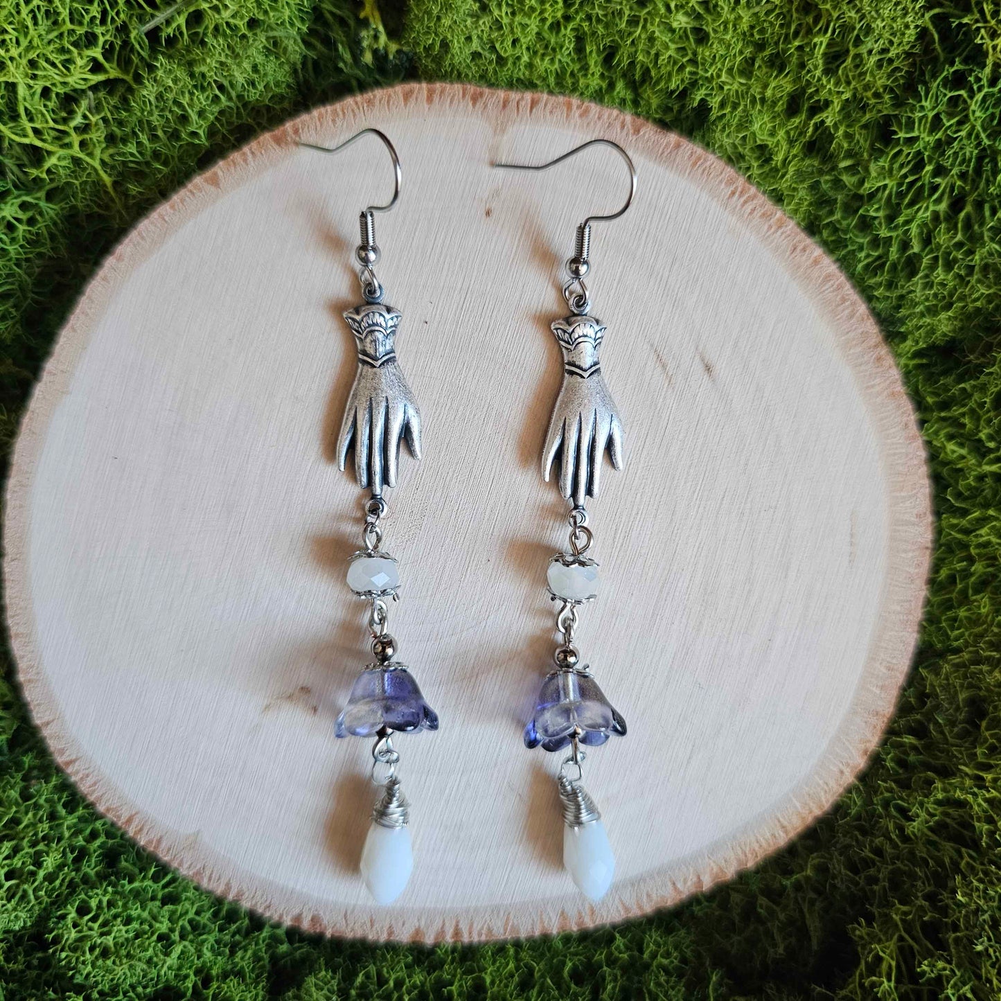 Vintage Floral Handmade Beaded Earrings Limited Edition