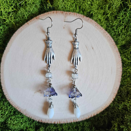 Vintage Floral Handmade Beaded Earrings Limited Edition