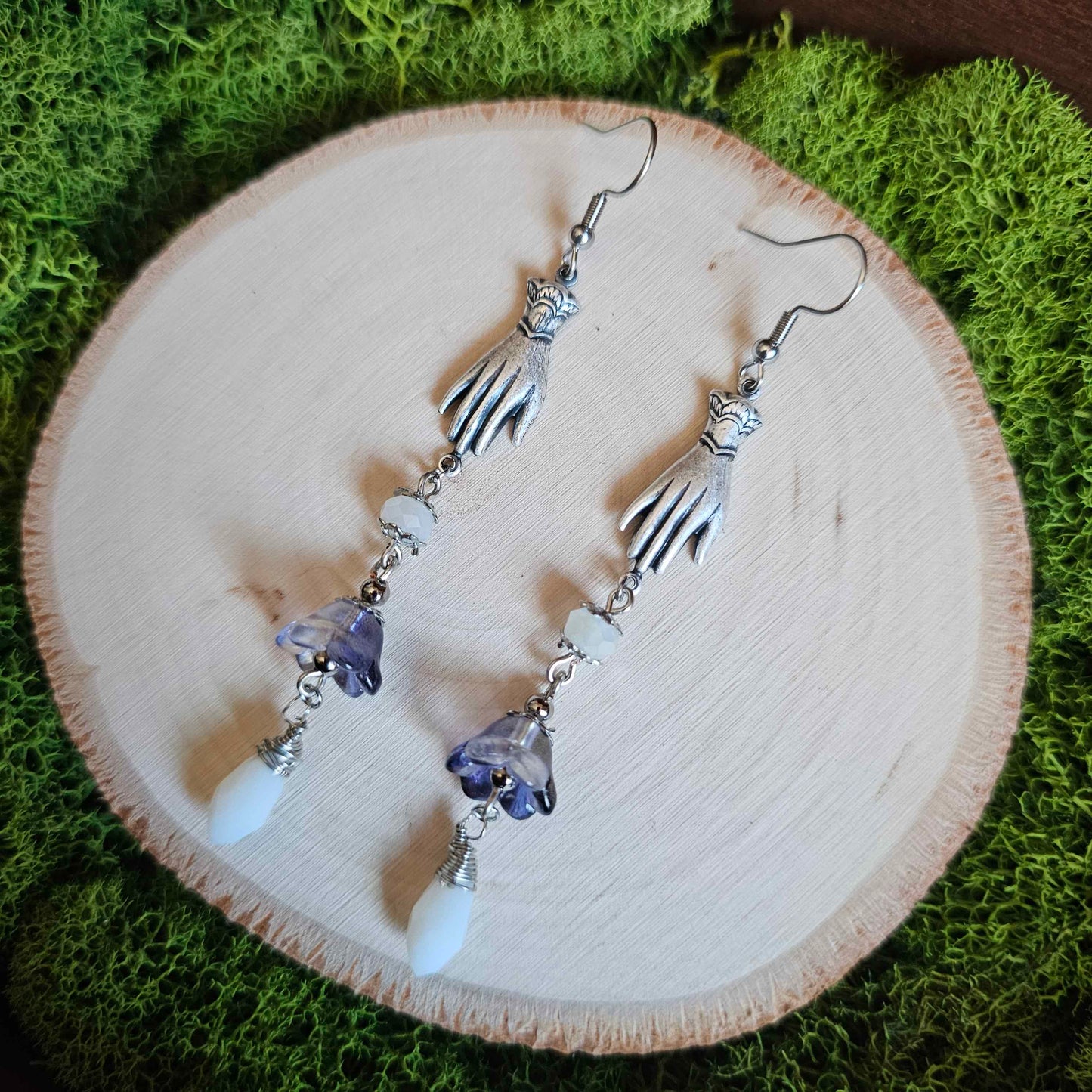 Vintage Floral Handmade Beaded Earrings Limited Edition