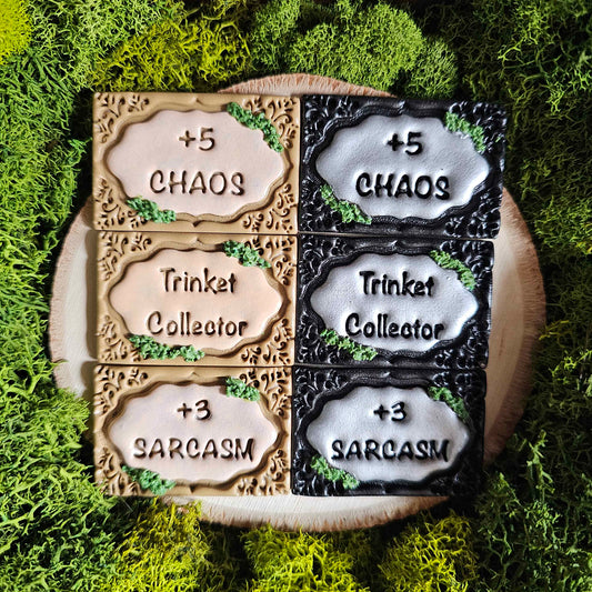 Silly and Whimsical Phrases, Handmade Clay Pin and Magnets