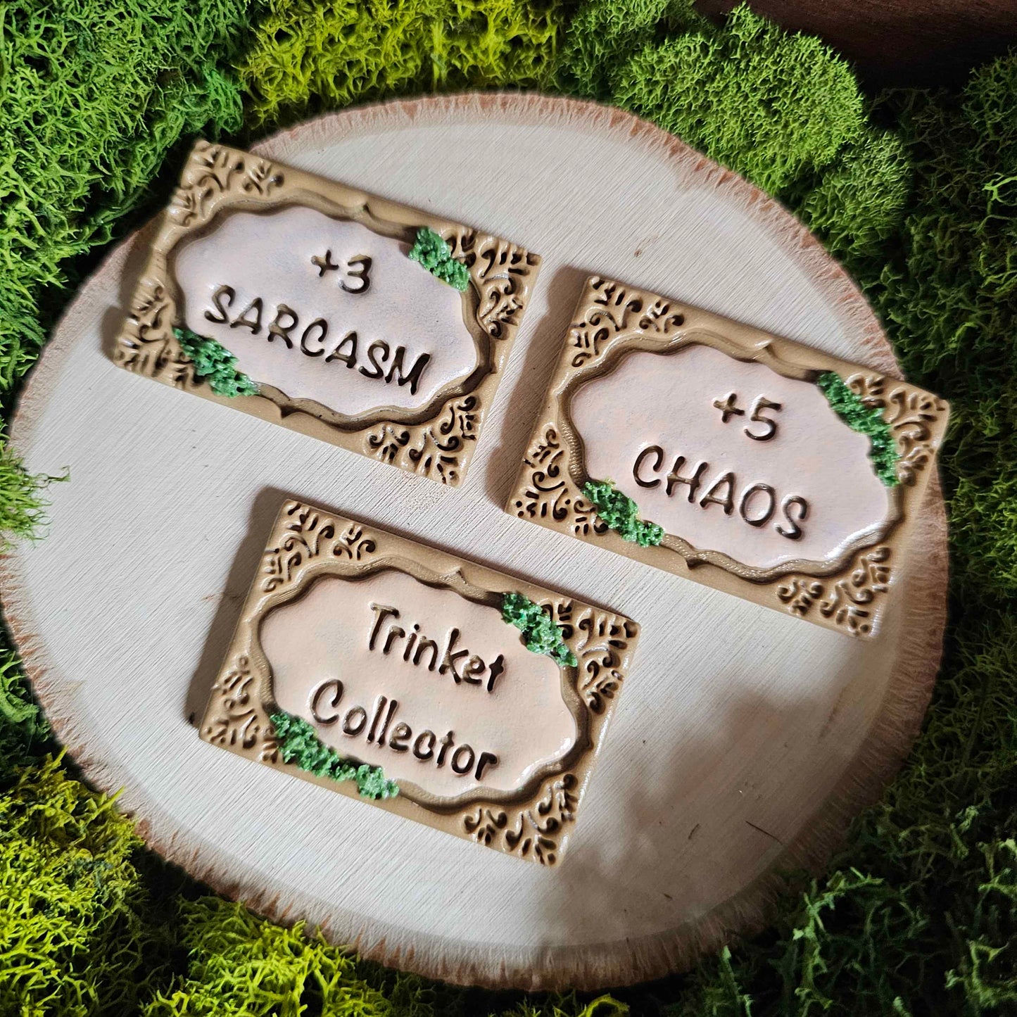 Silly and Whimsical Phrases, Handmade Clay Pin and Magnets