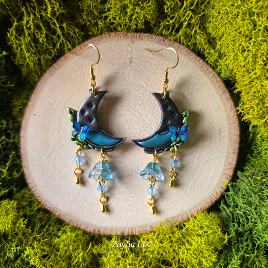 Blue Moon Potion Clay Earrings