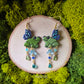 Blue Fairy Frog Clay Earrings