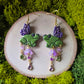 Purple Fairy Frog Clay Earrings