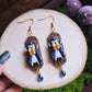 Wizard Cat Handmade Clay Earrings