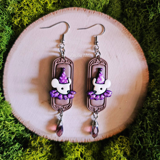 Circus Mouse Handmade Clay Earrings