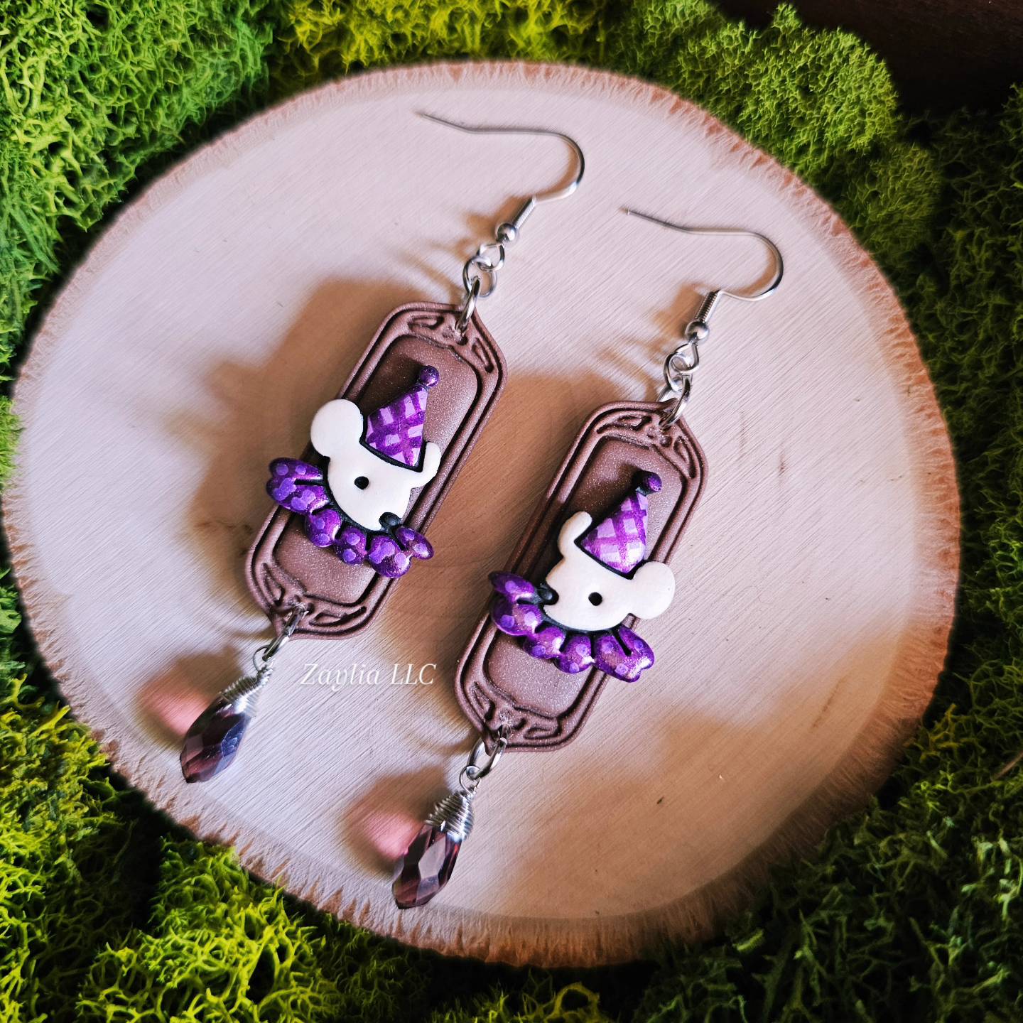 Circus Mouse Handmade Clay Earrings