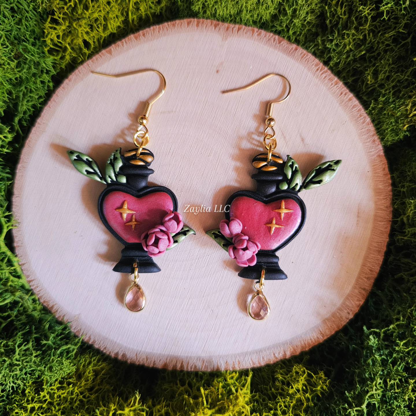 Love Potion Handmade Clay Earrings