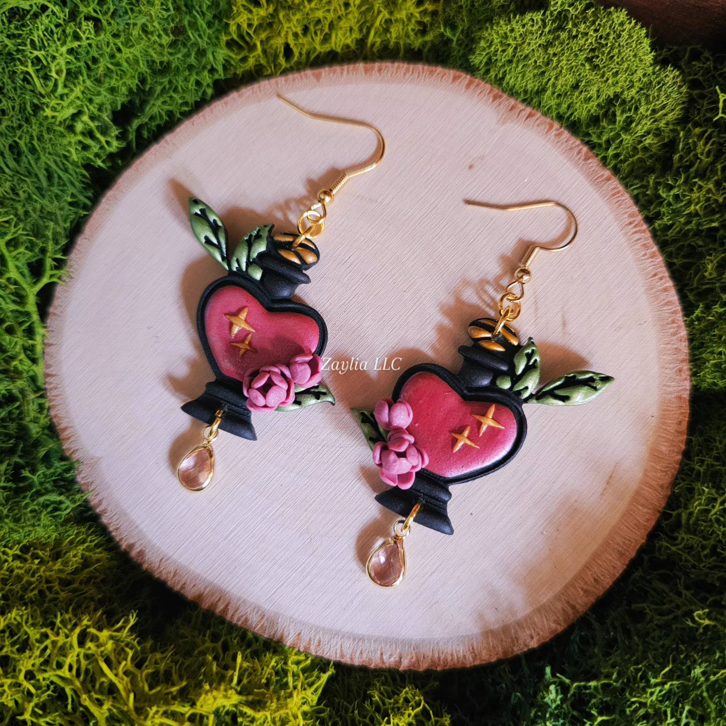 Love Potion Handmade Clay Earrings