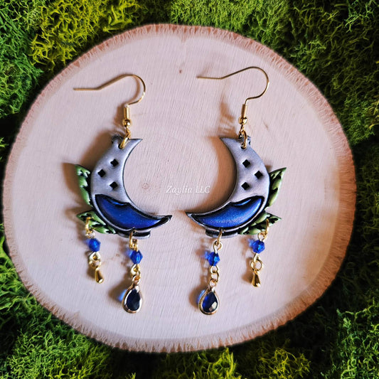 Mystical Moon Potion Handmade Clay Earrings