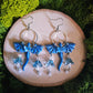Blue Beaded Dragon Handmade Clay Earrings