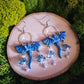 Blue Beaded Dragon Handmade Clay Earrings
