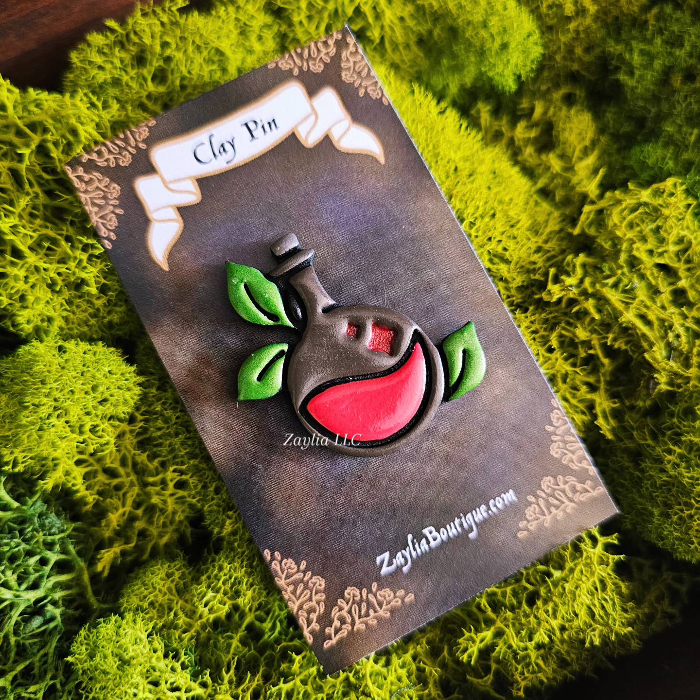 Adventure Potion Handmade Clay Pins