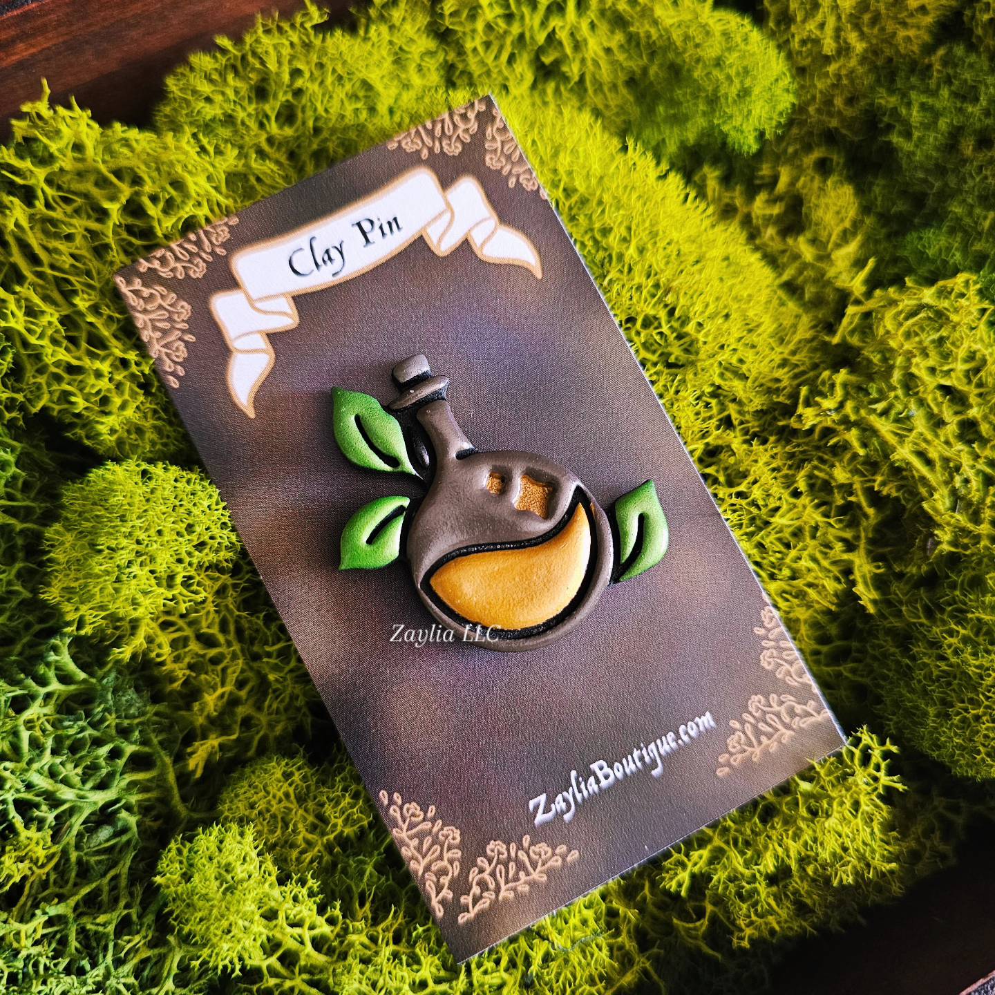 Adventure Potion Handmade Clay Pins