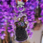 Black Cat with Witch Hat Acrylic Keychain